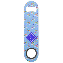 可愛ガーリーい虹の空パーソナライズされた スピード栓抜き