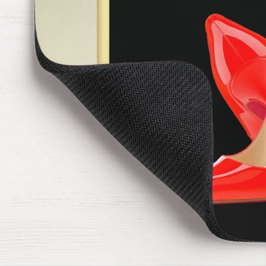 可愛ガーリーい赤いハイヒール – メやる気を起こさせるッセージ マウスパッド (コーナー)