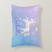 可愛ガーリーい魔法パーソナライズされたユニコーンクッション アクセントクッション (正面(垂直))