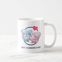 可愛キスをするいかわいいの夫が今ま最高のでものクマ コーヒーマグカップ
