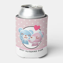 可愛キスをするいかわいいの夫が今ま最高のでものクマ 缶クーラー