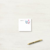 可愛キスをするいクマかわいい ポストイット (デスク上)