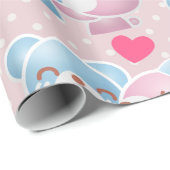 可愛キスをするいクマかわいい ラッピングペーパー (ロールコーナー)