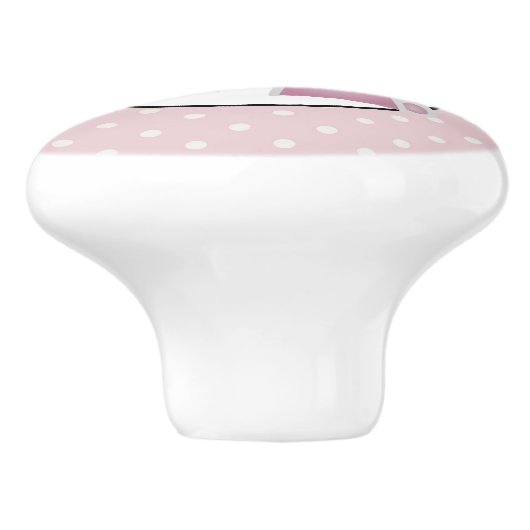 可愛キスをするい水玉模様とかわいい セラミックノブ (側面)