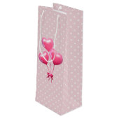 可愛キスをするい水玉模様とかわいい ワインギフトバッグ (裏面アングル)