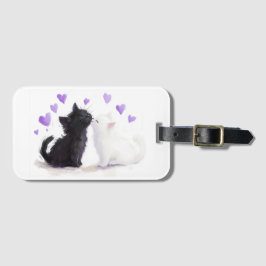 可愛キスをするい猫 ラゲッジタグ