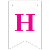 可愛クラシックいホットピンクハッピーバースデー バンティングフラッグ (第2の旗)