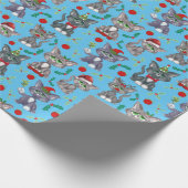 可愛クールいクリスマス猫 ラッピングペーパー (角)