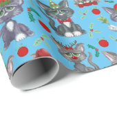 可愛クールいクリスマス猫 ラッピングペーパー (ロールコーナー)