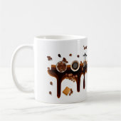 可愛クールいコーヒードリンクのパーソナライズされた文字 コーヒーマグカップ (左)