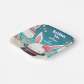 可愛クールいバニーパーティー魔法ショー1st誕生日 ペーパープレート (傾斜あり)