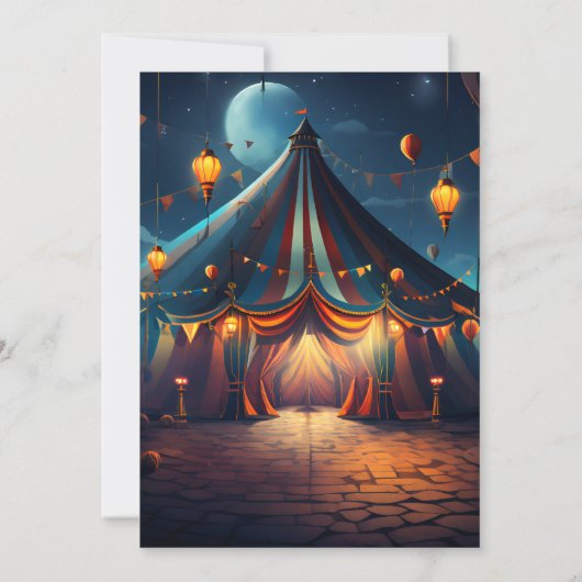 可愛クールいバニーパーティー魔法ショー1st誕生日 招待状 (裏面)