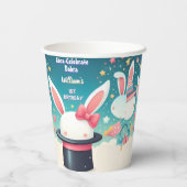 可愛クールいバニーパーティー魔法ショー1st誕生日 紙コップ (裏面)