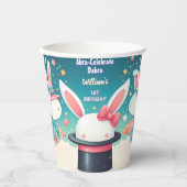 可愛クールいバニーパーティー魔法ショー1st誕生日 紙コップ (正面)