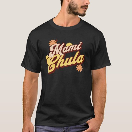 可愛クールいヴィンテージレトロMami Chula Vibe For Her Tシャツ (正面)