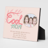 可愛クールい母の手レタリング母の日写真 フォトプラーク (側面)