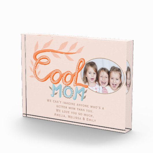 可愛クールい母の手レタリング母の日 フォトブロック (右)