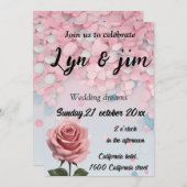 可愛クールい結婚 招待状 (正面/裏面)