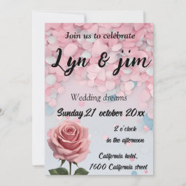 可愛クールい結婚 招待状