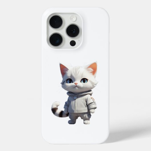 可愛クールらしい猫イラストレーション Case-Mate iPhoneケース (裏面)