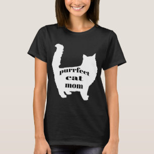 可愛シンプルいおもしろいモダンキャットマムシャツ Tシャツ