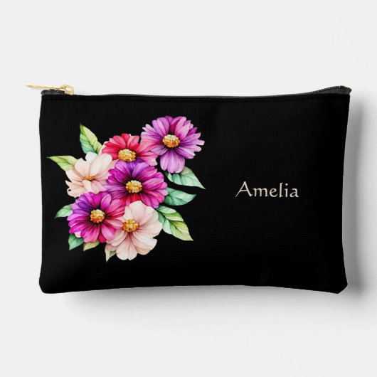 可愛シンプルいエレガントガーリー花 アクセサリーポーチ (正面)