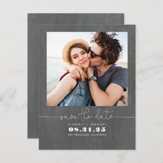 可愛シンプルいエレガント写真を保存 セーブザデート (正面/裏面)