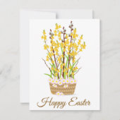 可愛シンプルいハッピーイースターカード ノートカード (正面)