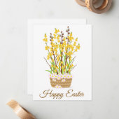 可愛シンプルいハッピーイースターカード ノートカード (正面/裏面インサイチュ)