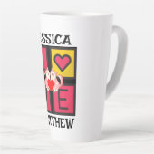 可愛シンプルいバエレガントレンタイン、カップルに甘い カフェラテマグ (右アングル)