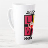 可愛シンプルいバエレガントレンタイン、カップルに甘い カフェラテマグ (左アングル)