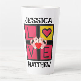 可愛シンプルいバエレガントレンタイン、カップルに甘い カフェラテマグ