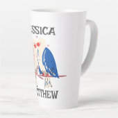 可愛シンプルいバエレガントレンタイン、カップルに甘い カフェラテマグ (右アングル)