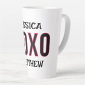 可愛シンプルいバエレガントレンタイン、カップルに甘い カフェラテマグ (右アングル)