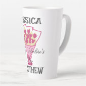 可愛シンプルいバエレガントレンタイン、カップルに甘い カフェラテマグ (右アングル)