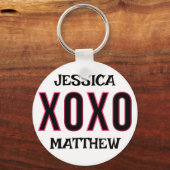 可愛シンプルいバエレガントレンタイン、カップルに甘い キーホルダー (正面)