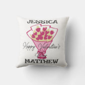 可愛シンプルいバエレガントレンタイン、カップルに甘い クッション (裏面)