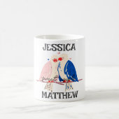 可愛シンプルいバエレガントレンタイン、カップルに甘い コーヒーマグカップ (中央)