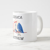 可愛シンプルいバエレガントレンタイン、カップルに甘い ジャンボコーヒーマグカップ (正面右)