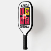 可愛シンプルいバエレガントレンタイン、カップルに甘い ピックルボールラケット (左)