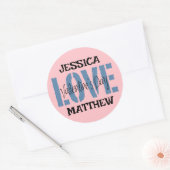 可愛シンプルいバエレガントレンタイン、カップルに甘い ラウンドシール (封筒)