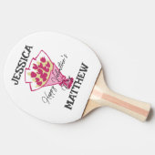 可愛シンプルいバエレガントレンタイン、カップルに甘い 卓球ラケット (横)