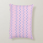 可愛シンプルいピンクと紫の幾何学模様 アクセントクッション (裏面(縦))