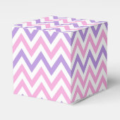 可愛シンプルいピンクと紫の幾何学模様 フェイバーボックス (正面サイド)