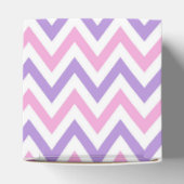 可愛シンプルいピンクと紫の幾何学模様 フェイバーボックス (上部)