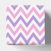 可愛シンプルいピンクと紫の幾何学模様 フェイバーボックス (上部)