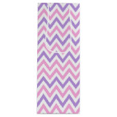 可愛シンプルいピンクと紫の幾何学模様 ワインギフトバッグ (正面)