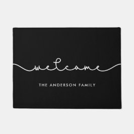 可愛シンプルいフォントへようこそ ドアマット