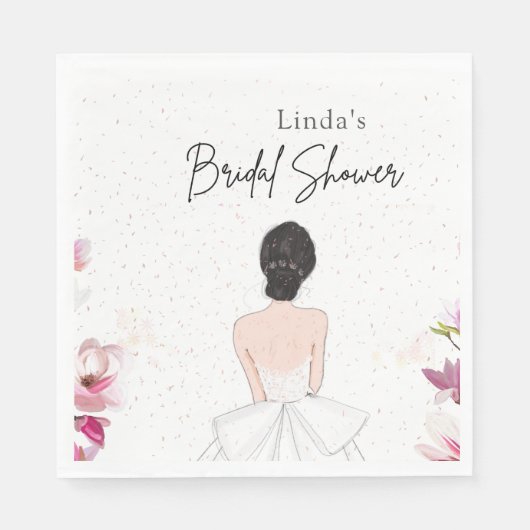 可愛シンプルいブライダル.シャワー スタンダードランチョンナプキン (正面)