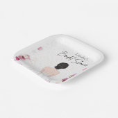 可愛シンプルいブライダル.シャワー ペーパープレート (傾斜あり)